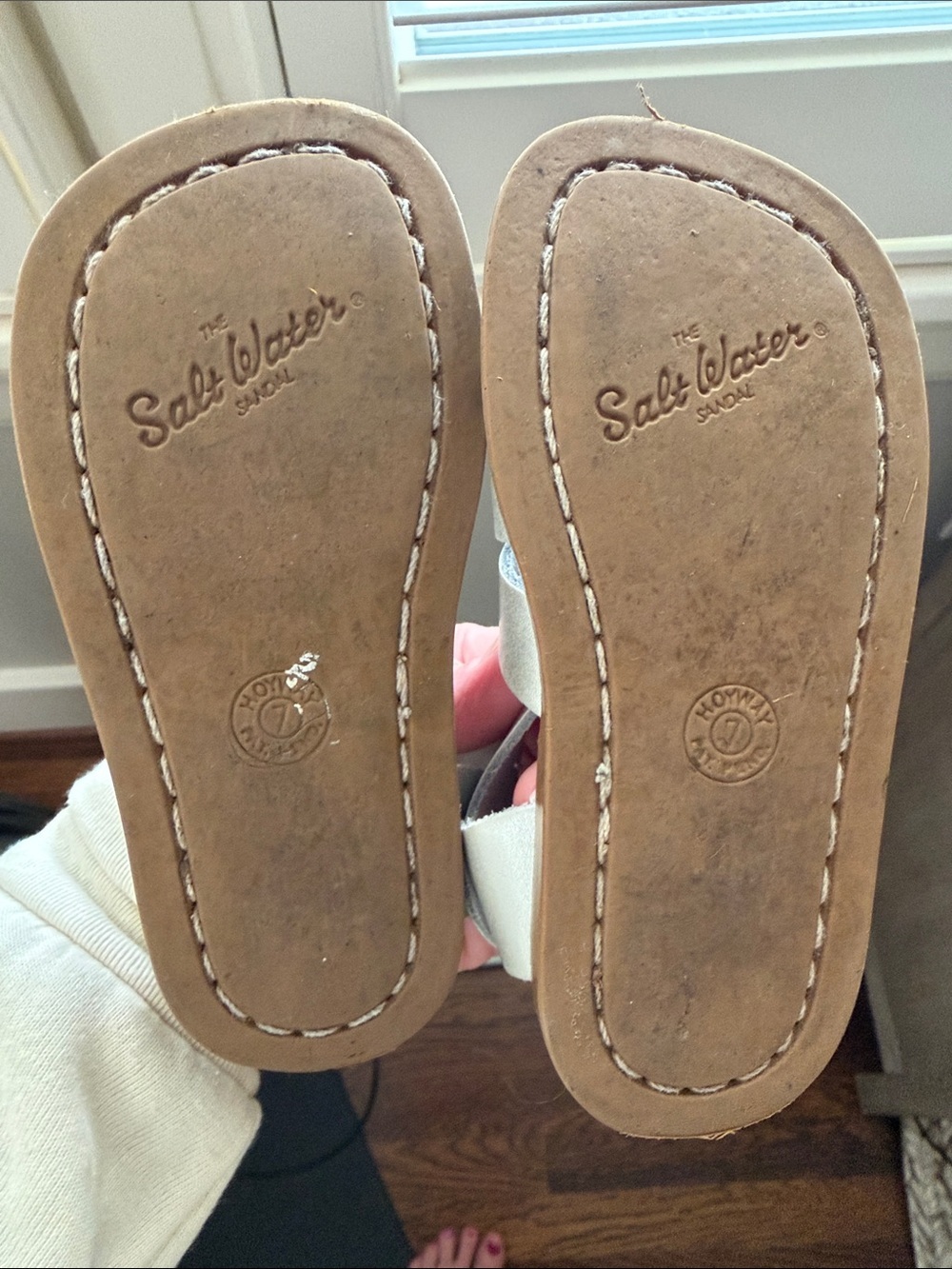 Salt Water Sandals by Hoy Kids Metallic Silver Strappy Buckle Sandals - Picture 4 of 7